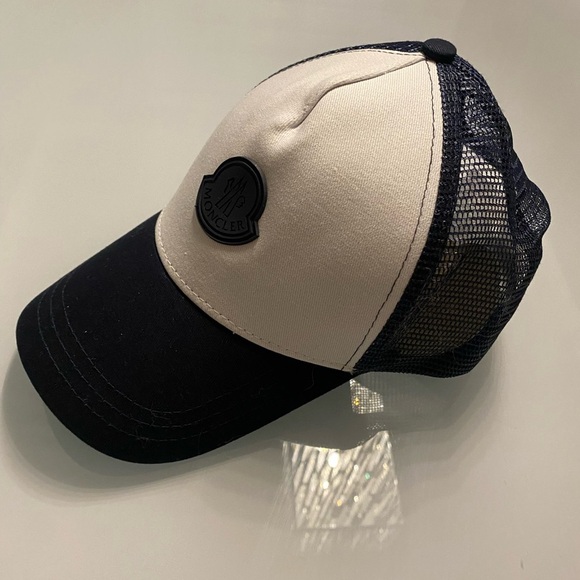 Moncler Black and White Trucker Cap boys 6-8 years - Picture 2 of 7
